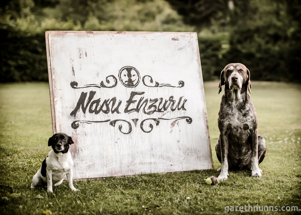Nasu Enzuru logo on sign with dogs