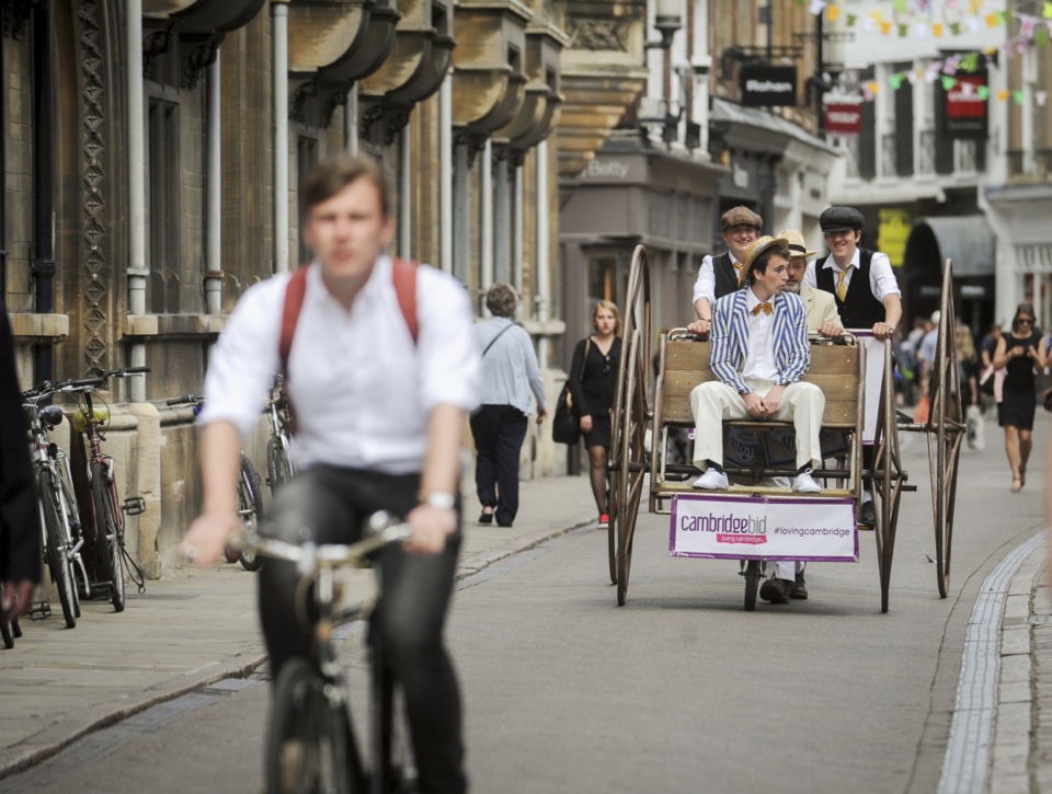 'Quadricycle' and 'Dicycle' bikes parading the city streets ahead of Tour de France