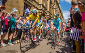 Tour de France on Trinity Street in Cambridge